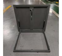 Porte de sécurité en acier galvanisé pour puits de lumière et sous-sols, couvercle de regard étanche 26" x 20" avec joint d'étanchéité, trappe d'accès rectangulaire durable pour terrasses ex