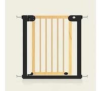 Porte de Sécurité Montée Sous Pression En Bois, Porte D'Escalier de Clôture de Garde de Sécurité Pour Animaux de Compagnie Rétractable Plus Large