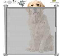 Porte de sécurité pliante protectrice universelle pour les enfants gris 150 cm