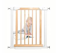 Porte de Sécurité Porte de Sécurité Auto Fermer Banister Gate Walk Thru Portes Installation de Pression Clôture Protectrice de Porte D'Escalier En Bois Massif Pour Portes Et Escaliers/82-89Cm