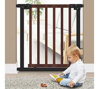 Porte de Sécurité Pour La Clôture Protectrice En Bois Massif Pour Animaux de Compagnie Portes D'Escalier À Ajustement de Pression, Porte de Marche À Travers La Fermeture Automatique Pour Les Portes Et