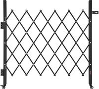 VEVOR Barrière de Sécurité Extensible de 110 x 131 cm, Portail Ciseau Simple, Verrouillable et Rétractable, en Acier Solide, avec Roues Pivotants à 360°, pour Entrée, Garage, Entrepôt et Piscine