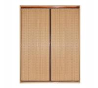 Porte de séparation pliable invisible avec poulie en alliage et bordure double face idéale pour balcon, salon, bureau ou salon de thé (199 x 203 cm)