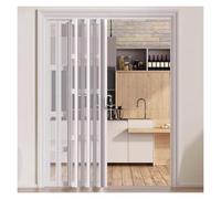 Porte de séparation pliante en acrylique, design accordéon multiplis coulissant avec matériel complet, idéal pour cuisine, salle de bain, balcon, placard, séparateur de pièce