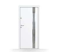 Porte de service pleine, Acier, Blanc, 1000x2000 mm, ouverture à l anglaise, modèle Clichy-la-Garenne, configuration personnalisée