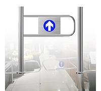 Porte de supermarché à entrée unique, portail à charnière à ressort avec support de poteau, barrière métallique d'ouverture à 90° pour supermarchés, bibliothèques, magasins panoramiques - Solution