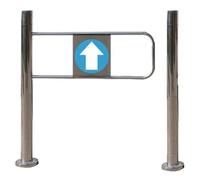 Porte De Supermarché À Sens Unique, Dispositif D'Entrée Et De Sortie en Acier Inoxydable, Portail De Sécurité Pivotant pour Porche D'Entrée, pour Supermarché, Allée D'Usine, Allée De Parc (Gauche)