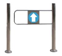 Porte De Supermarché Unidirectionnelle, Dispositif D'Entrée Et De Sortie en Acier Inoxydable, Portail De Sécurité Pivotant pour Entrée De Supermarché, Allée D'Usine, Allée De Parc (Droite) (80 × 97
