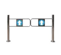 Porte de Swing de clôture Automatique pour supermarché, Porte métallique de sécurité à 1 Voie, contrôle d'accès piétons pour la bibliothèque et l'entrepôt - Durable et sécurisé (130x97cm)