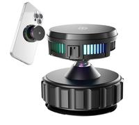 Porte de téléphone magnétique de tableau de bord de voiture - adsorption sous vide ABS | Radiateur semi-conducteur refroidissement 15w de charge sans fil rapide | Atmosphère Porte de lumière | S