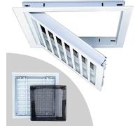 Porte de trappe d'accès à persiennes - Panneau mural et de plafond avec grille d'aération et anti-poussière pour conduit CVC et plomberie (60 x 90 cm)