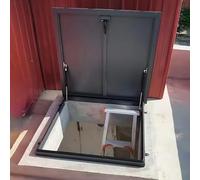 Porte de trappe d'accès de toit en acier galvanisé,Trappe de toit en acier galvanisé thermolaqué pour toiture d'entretien,Toit Trappe de toit anti-pluie pour grenier,Couvercle de puits de lumière(50*5