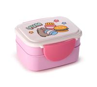 Porte-déjeuner Bento avec couverts et fermeture à clip - Pusheen le chat - Foodie, licence officielle Pusheen the Cat - Schiscetta alimentaire sans BPA, pour école, bureau