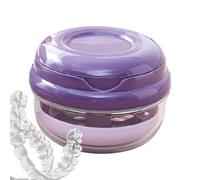 Porte-dentier de Voyage,Conteneur de trempage portable pour dentier et appareil de contention,Boîte de rangement pour bagues | pour nettoyage, rinçage, entretien, femmes, adultes, voyage,