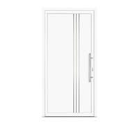 Porte d'entrée 195x90 cm, PVC, HT4000, Blanc, modèle Vitry-sur-Seine, 1950 x 900 mm, ouvrant gauche, configuration personnalisée