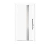 Porte d'entrée 80 cm, PVC, HT4000, modèle Vitry-sur-Seine, blanc, 800 x 1885 mm, ouvrant gauche, configuration personnalisée