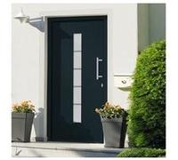 Porte d'entrée aluminium et pvc anthracite 100x210 cm G