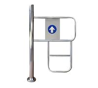 Porte d'entrée automatique en acier inoxydable avec ressort Idéal pour les marchés Ouverture à gauche 100 x 100 cm Durable et sécurisée.