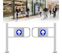 Porte D'EntréE Battante Porte de Sortie Automatique Acier Inoxydable - Mécanisme à Ressort pour Entrées Commerciales Porte Battante Simple 180x100cm