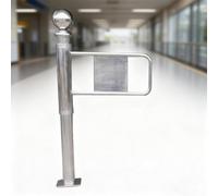 Porte D'entrée Battante Unidirectionnelle Pour Supermarché,Portail Piétonnier Manuel À Ouverture,Portillon Battant Automatique,Portail De Sécurité,Porte Demi-taille(Silver1,50cm/19.6in)