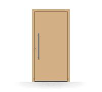 Porte d'entrée Beige, RAL 1001 Beige, aluminium, 700 x 1700 mm, Schuco, Modèle Amiens, configurer individuellement