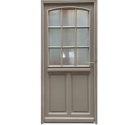 Porte d'entree Bois vitree, Alban Gris RAL 7039, H,215xl,90 p,gauche Cotes Tableau