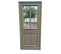 Porte d'entree Bois vitree, Baptiste Vert Ral 7002, H,200xl,90 p, gauche Cotes Tableau