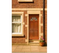 Porte d'entree Bois vitree, Ferji, H,215xl,90 p,gauche Cote Tableau