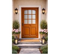 Porte d'entree Bois vitree, Marine, H,215xl,90 p, droit Cotes Tableau