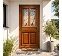 Porte d'entree Bois vitree, Mathis, H,200xl,80 p,gauche Cotes Tableau