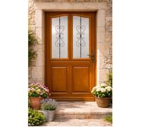 Porte d'entree Bois vitree, Sandy, H,215xl,90 p,gauche Cote Tableau