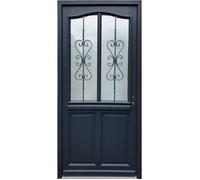 Porte d'entree Bois vitree, Sanna, H,215xl,90 p,gauche Cote Tableau