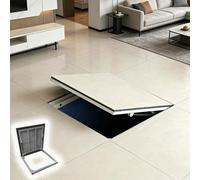Porte d'entrée de sous-sol intérieure pour accès à l'espace rampant, intégration de carrelage entièrement soudée personnalisable, forte capacité de charge, dimensions 68,6 x 86,4 cm