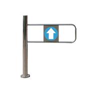 Porte d'entrée de supermarché en acier inoxydable à direction unique, porte piétonne à fermeture automatique pour entrepôt, allée d'usine, voie de parc, accès au magasin de détail