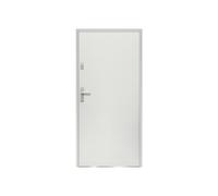 Porte d'entrée en acier pleine H207 x L100 cm blanc - poussant droit - AGUEDA