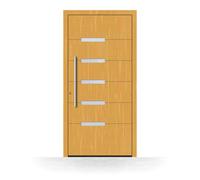 Porte d'entrée en bois Montauban, gamme Premium, sapin clair 110, 850 x 1800 mm, ouverture sur la gauche, configurer individuellement