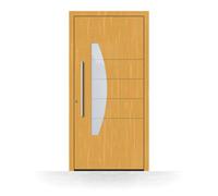 Porte d'entrée en bois Reims, gamme Premium, sapin clair 110, 850 x 1850 mm, ouverture sur la gauche, configurer individuellement