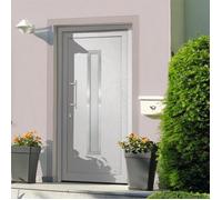 Porte d'entrée en PVC - vidaXL - Blanc - 98x208 cm - Sécurité 5 points - Vitrage isolant - Charnières réglables 3D