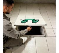 Porte d'entrée pour rampe, portes d'entrée de sous-sol haute camouflage, panneau de trappe de sol encastré - Finition de première couche, construction durable pour un accès sécurisé