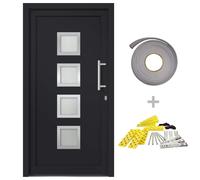 Porte d'entrée principale Anthracite 88x200 cm