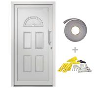 Porte d'entrée principale Blanc 98x198 cm