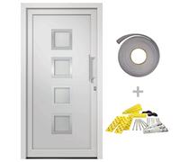 Porte d'entrée principale Blanc 98x208 cm