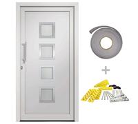 Porte d'entrée principale Blanc 98x208 cm