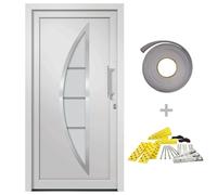 Porte d'entrée principale Blanc 98x208 cm