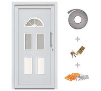 Porte d'entrée principale Blanc 98x208 cm