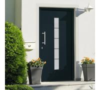 Porte d'Entrée PVC et Aluminium Anthracite 100x210 cm Maison Extérieur vidaXL