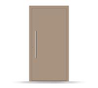 Porte d'entrée taupe, RAL 1019 Beige gris, aluminium, 700 x 1700 mm, Schuco, Modèle Amiens, configurer individuellement