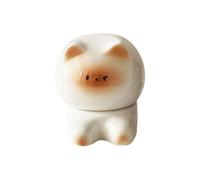 Porte- -dents - Distributeur de -dents en forme de chat mignon | Boîte de rangement en céramique pour figurines de chat, accessoires de bureau pour le nettoyage des dents de fil dentaire