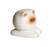 Porte- -dents | Porte- -dents en forme de chat | Boîte de rangement en céramique - Jolie décoration pour fil dentaire, cotons-tiges, fruits, apéritif, cuisine, salon