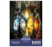 Porte des Quatre Saisons 1000 Pièces Puzzle Classique Magie enchantée Coffret Puzzle Carton Épais - Ultra Dur, Détente Et Créativité, Idéal pour Loisirs Indoor Et Petits Cadeaux 38x26cm/1000pcs